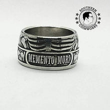 Load image into Gallery viewer, Silver Memento Mori Coin Ring
