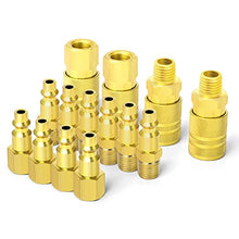 Load image into Gallery viewer, Taisher Air Hose Fittings, 1/4''NPT Quick Connect Air Coupler and Plug Kit, I/M Type, 14 Pieces Air Compressor Accessories Fittings
