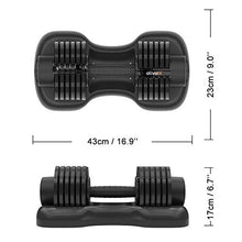 Load image into Gallery viewer, ATIVAFIT Adjustable Dumbbells 44 lbs-20KG Weight for Workout Strength Training Fitness Weight Gym (Single
