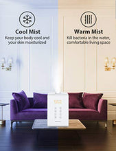 Load image into Gallery viewer, Elechomes Warm and Cool Mist Humidifiers, SH8820 Top Fill 5.5L Humidifier for Large Room Bedroom Plants with Remote Control, 20db Ultra Quiet, LED Display, 600ml/h Max Humidity, Auto Shut-off, White
