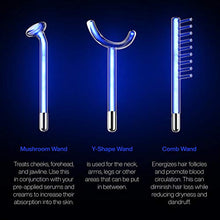 Load image into Gallery viewer, NuDerma Clinical Skin Therapy Wand - Portable Handheld High Frequency Skin Therapy Machine w 6 FUSION Neon + Argon Wands - Natural Acne Treatment - Skin Tightening - Wrinkle Reducing - Facial Skin
