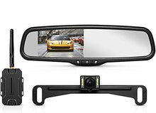 Load image into Gallery viewer, AUTO-VOX T1400 Upgrade Wireless Backup Camera for Car/Trucks,No Wiring, No Interference, OEM Look Rear View Mirror Camera Monitor with IP 68 Waterproof Super Night Vision Back Up Camera
