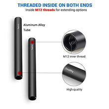 Load image into Gallery viewer, SMALLRIG 4 Inches (10 cm) Black Aluminum Alloy 15mm Rod with M12 Female Thread, Pack of 2 – 1049
