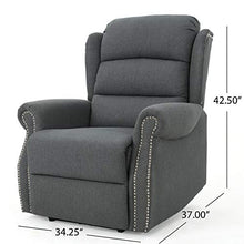 Load image into Gallery viewer, Christopher Knight Home Dezzie Tufted Fabric Power Recliner, Charcoal / Black
