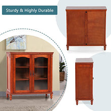 Load image into Gallery viewer, MAISON ARTS Buffet &amp; Sideboard Kitchen Storage Cabinet w/Adjustable Shelves Buffet Cabinet w/Glass Doors China Cabinet for Kitchen Dining Room Living Room, Embossed Frame
