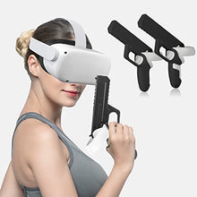 Load image into Gallery viewer, Esimen VR Game Gun and Dual Handles Extension Grips for Oculus Quest 2 Sports Shooter Game Accessories Bundle,Enhanced VR Shooting Beat Saber Gaming Experience
