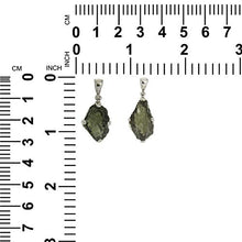 Load image into Gallery viewer, Starborn Natural 7-12 carat Moldavite Sterling Silver Pendant
