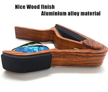 Load image into Gallery viewer, WINGO Guitar Capo and 2 Pack Guitar Hangers Wall Mounts Holder Stand- Black Walnut Wood for Acoustic and Electric Guitars Ukulele Bundle.
