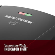Load image into Gallery viewer, George Foreman 4-Serving Removable Plate Grill and Panini Press, Black, GRP1060B

