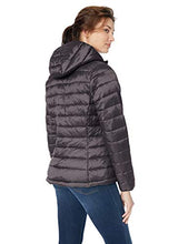 Load image into Gallery viewer, Amazon Essentials Women's Lightweight Long-Sleeve Full-Zip Water-Resistant Packable Hooded Puffer Jacket, Charcoal Heather, Medium
