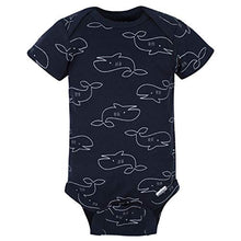 Load image into Gallery viewer, GERBER Baby Boys 4-Pack Short Sleeve Onesies Bodysuits, Orange Whales, 18 Months
