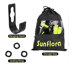 Load image into Gallery viewer, Sunflora 50 ft Expandable Garden Hose Bonus 10 feet with Solid Brass Fittings and 9 Patterns Spray Nozzle, Flexible No Kink Water Hoses for Lawn Total 60 Feet
