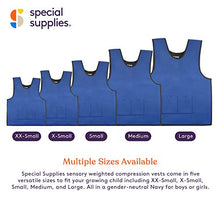 Load image into Gallery viewer, Special Supplies Weighted Sensory Compression Vest for Kids with Processing Disorders, ADHD, and Autism, Calming and Supportive with Adjustable Weight Fit (Large 24x42 inches)
