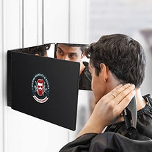 Load image into Gallery viewer, 3 Way Mirror for Self Hair Cutting 360° Mirror with LED Lights, Trifold Self Haircut Mirror Rechargeable with Height Adjustable
