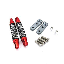Load image into Gallery viewer, LNIMI for WPL D12 RC Truck Car Upgrades Parts Metal Rear Shock Absorber Damper with Mount Fixed Seat Accessories,Red
