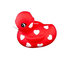 Load image into Gallery viewer, DUCKY CITY 3" Valentines Sweetheart Rubber Duck [Squeaky, with Hole] - Baby Safe Bathtub Bathing Toy
