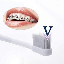 Load image into Gallery viewer, Y-kelin V-Shaped Orthodontic Toothbrush Soft Bristle (4 pcs) with one Inter-Dental Brush
