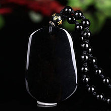 Load image into Gallery viewer, Pure Natural Zodiac Necklace Pendant Made of Obsidian Gemstone Horoscope Animal Sign Amulet (Tiger，Enthusiastic)
