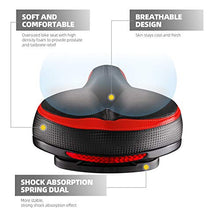Load image into Gallery viewer, Roguoo Bike Seat, Most Comfortable Bicycle Seat Dual Shock Absorbing Memory Foam Waterproof Bicycle Saddle Bike Seat Replacement with Refective Tape for Mountain Bikes, Road Bikes
