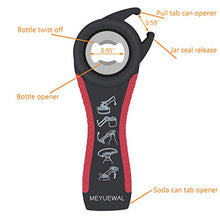 Load image into Gallery viewer, Jar Opener, 5 in 1 Multi Function Can Opener Bottle Opener Kit with Silicone Handle Easy to Use for Children, Elderly and Arthritis Sufferers (Apple Red）
