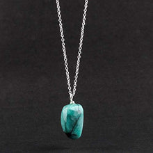 Load image into Gallery viewer, Natural Emerald Pendant Necklace in 925 Sterling Silver For Women Personalized Gifts

