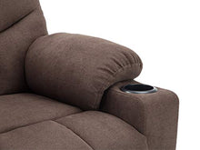 Load image into Gallery viewer, Mcombo Electric Power Lift Recliner Chair Sofa for Elderly, 3 Positions, 2 Side Pockets and Cup Holders, USB Ports, Fabric 7286 (Brown)
