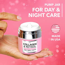 Load image into Gallery viewer, Collagen Cream For Face with Retinol - Anti Aging Face Moisturizer - Day &amp; Night Wrinkle Cream - Hyaluronic Acid &amp; Vitamin A+E - Natural Firming Cream for Women and Men - Hydrating Lotion for Fine Lines - 1.7 oz
