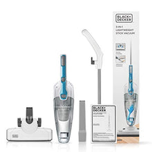 Load image into Gallery viewer, Black &amp; Decker BDST1609 3-in-1 Corded Lightweight Handheld Cleaner &amp; Stick Vacuum Cleaner, White with Aqua Blue
