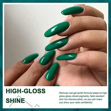 Load image into Gallery viewer, Morovan Gel Nail Polish Kit Green Set - 6 Colors Green Gel Nail Polish Set Glitter Green Grass Soak-Off LED UV Gel Nail Polish for DIY Nail Manicure Kit Gift Box for Beginners 10ml Bottle
