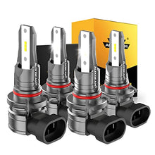 Load image into Gallery viewer, Auxbeam 9005 9006 Combo LED Bulbs Kit Fanless, Z6 Series HB3 HB4 LED Bulbs with EMC Anti-Interference All-in-one Conversion Kit, High Brightness CSP Chips 6500K, (Pack of 4)
