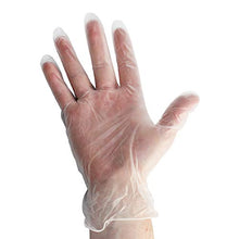 Load image into Gallery viewer, Medpride Medical Vinyl Examination Gloves (X-Large, 100-Count) Latex Free Rubber | Disposable, Ultra-Strong, Clear | Fluid, Blood, Exam, Healthcare, Food Handling Use | No Powder
