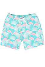 Load image into Gallery viewer, Tipsy Elves Pink Flamingo Standard Fit 7 Inch Inseam Swim Trunks for Men Size Large
