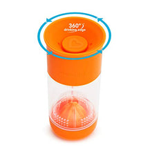 Load image into Gallery viewer, Munchkin Miracle 360 Fruit Infuser Sippy Cup, 14 Ounce, Orange
