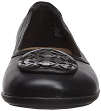 Load image into Gallery viewer, Clarks Women's Gracelin Lola Ballet Flat, Black Leather/Synthetic Combo, 9 Medium US
