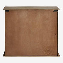 Load image into Gallery viewer, Kate and Laurel Barnhardt Decorative Wooden Wall Cabinet with Two Sliding Glass Doors, 30" x 28", Rustic Brown, Barndoor Modern Farmhouse Storage
