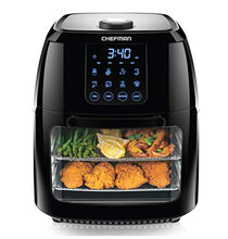 Load image into Gallery viewer, Chefman 6.3 Quart Digital Air Fryer+ Rotisserie, Dehydrator, Convection Oven, 8 Presets to Air Fry, Roast, Dehydrate, Bake &amp; More, BPA-Free, Auto Shut-Off, Accessories Included, XL Family Size, Black
