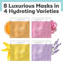 Load image into Gallery viewer, Face Masks Skin care - Charcoal Facial Mask with Collagen &amp; Hyaluronic Acid for Glowing Skin, Dermatologist Tested Charcoal Face Mask for Moisturizing &amp; Brightening (8 Sheet Masks)
