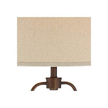 Load image into Gallery viewer, Hobie Industrial Table Lamp with Nightlight Antique LED Edison Bulb Rust Bronze Cage Drum Shade for Living Room Family - Franklin Iron Works

