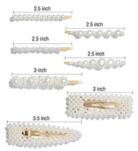 Load image into Gallery viewer, 15 Pcs Pearl Hair Clip for Women Acrylic Hair Clips Gifts for Friends Handmade Pearl Hair Pins for Girls Hair Barettes for Women Fashion Hair Accessories for Party Wedding
