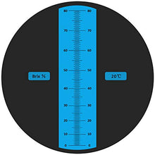 Load image into Gallery viewer, Aichose 0-80% Brix Meter Refractometer for Measuring Sugar Content in Fruit, Honey, Maple Syrup and Other Sugary Drink, with Automatic Temperature Compensation Function

