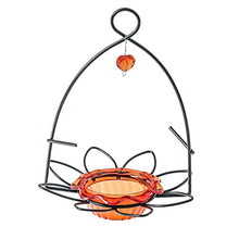 Load image into Gallery viewer, Birds Choice OFF Oriole Flower-Shaped Feeder w/Heart Ornament, Oriole Nectar &amp; Jelly Feeder, 3oz Capacity, Orange
