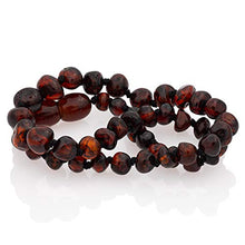 Load image into Gallery viewer, Amberalia knotted  Baltic Amber Necklace, Lab-tested, Certified Genuine Amber - SIZES FOR EVERYBODY - Boost immune System -Polish Cherry-  S (13”)
