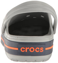 Load image into Gallery viewer, Crocs Unisex Men's and Women's Crocband Clog, Light Grey/Navy, 6 US
