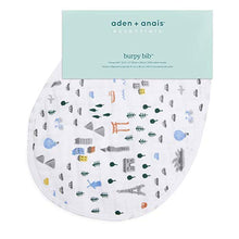 Load image into Gallery viewer, aden + anais Essentials Burpy Bib, 100% Cotton Muslin, Soft Absorbent 4 Layers, Multi-Use Burp Cloth and Bib, 22.5" X 11", Single, Little Big World
