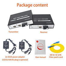 Load image into Gallery viewer, Primeda HDMI Extender Over Fiber Optic Cable Singlemode up to 12.4miles (20Km), 1080P HDMI Extension Adapter Repeater,Uncompressed.1 Transmitter and 1 Receiver Kit
