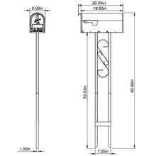Load image into Gallery viewer, Gibraltar Mailboxes Decorative Medium Capacity Galvanized Steel Black, Mailbox &amp; Post Combo, T11KIT0B
