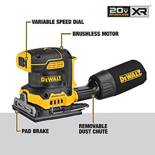 Load image into Gallery viewer, DEWALT 20V MAX* XR Palm Sander, Sheet, Variable Speed, 1/4-Inch, Tool Only (DCW200B)

