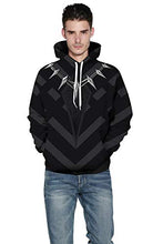 Load image into Gallery viewer, TAKUSHI HF Unisex Fashion Galaxy 3D Digital Printed Pullover Hoodies Hooded Sweatshirts for Sport and Party (Black Panther, S/M)
