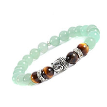 Load image into Gallery viewer, POSHFEEL 8mm Green Aventurine Stone Beads Buddha Stretch Bracelet, Unisex,7.5"
