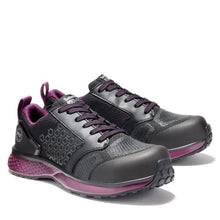 Load image into Gallery viewer, Timberland PRO Women's Low Reaxion Athletic Composite Toe Industrial Boot, Black/Purple, 8
